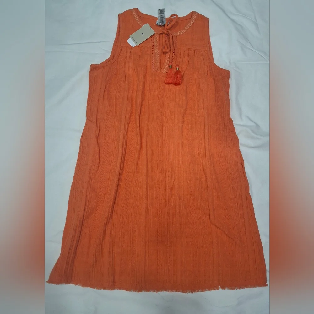 Tommy Bahama Coral Textured Dress - Picture 2 of 7